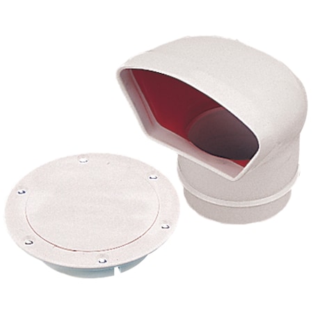 Sea-Dog PVC Low Profile Cowl Vent & Snap On Deck Plate 727130-3